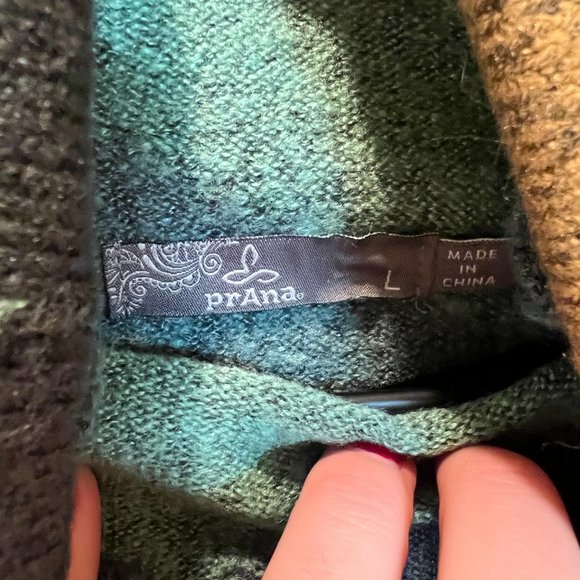 Prana Santa Anna Sweater Peacock Size L 